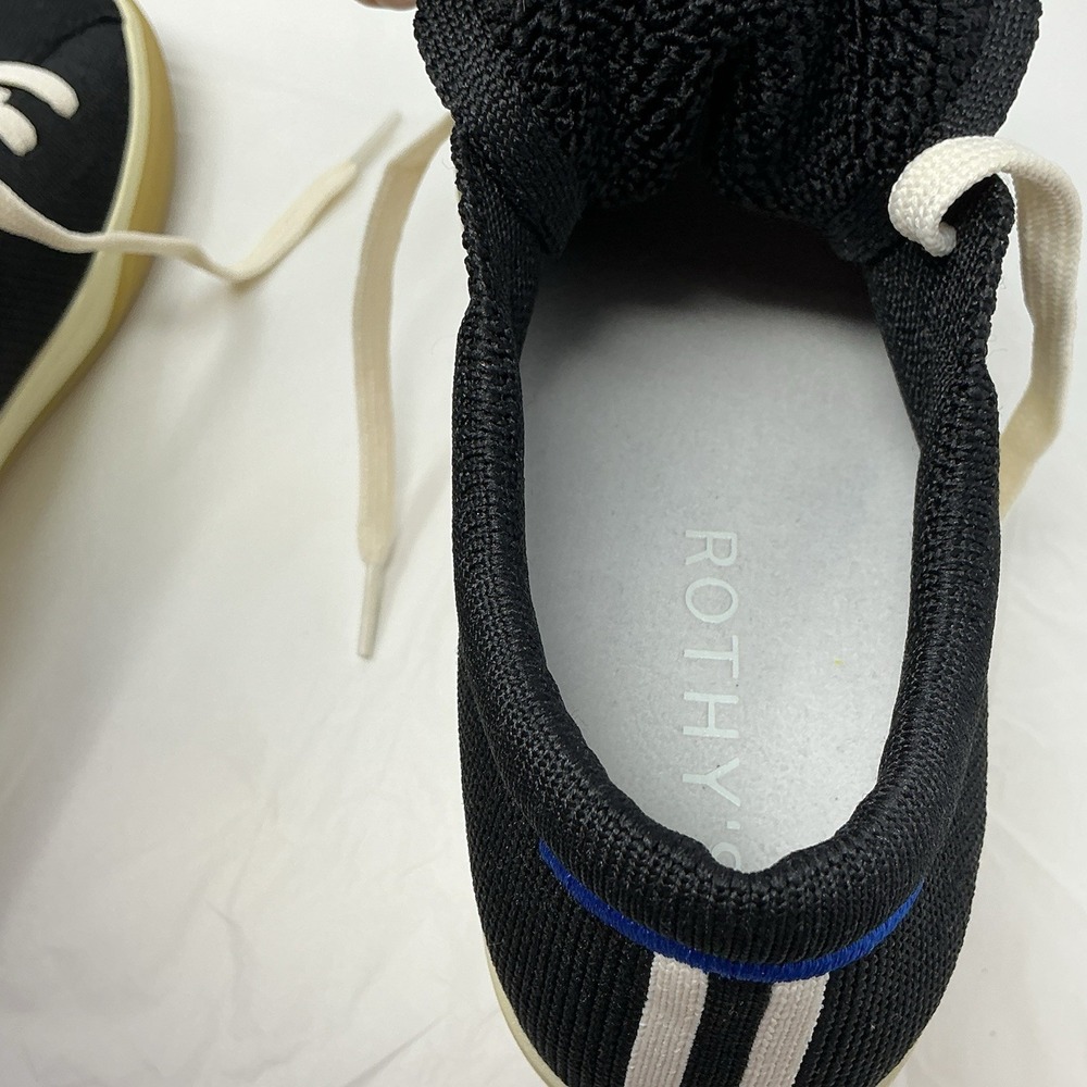 Rothy's The Lace Up Sneaker Women's US 8 Black Knit Soft Flexible Comfort Flats - Picture 9 of 14